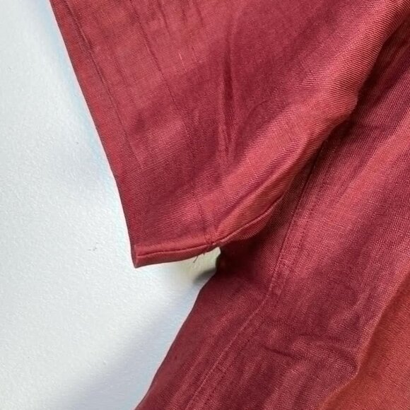 Vintage Linen Short Sleeve Womans LG Top Moods by Krizia 90s Y2K Vibes - Picture 5 of 8